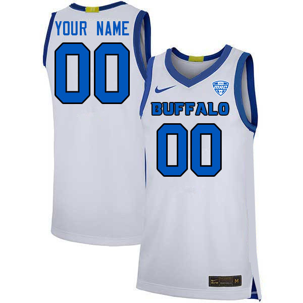 Custom Buffalo Bulls Name And Number College Basketball Jerseys Stitched Sale-White